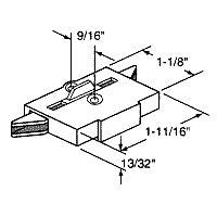 Acorn Plastic Window Latch, Non-Handed - Black