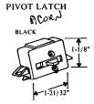 Acorn Plastic Window Latch, Non-Handed - Black