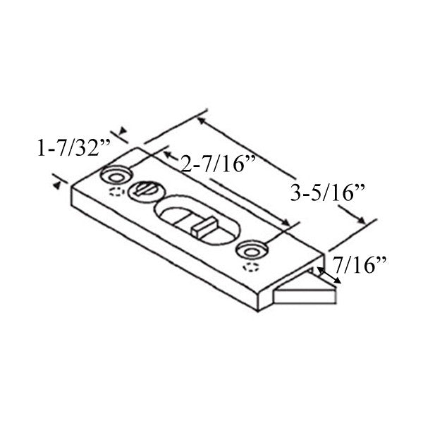 Tilt Latch, Surface Mount, 2-7/16 Screws, Plastic, Pairs - White