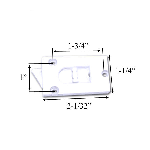 Reversible Tilt Latch, 3 Screw Hole - White