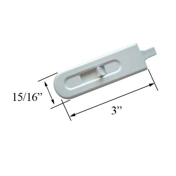 Non-Handed Tilt Latch with Square Pivot End - White