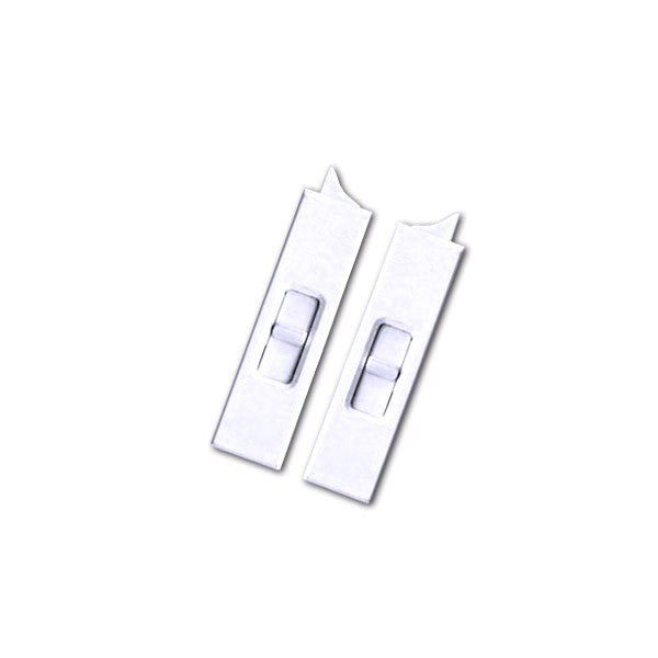 Tilt Latch, Slide in Plastic, 5/16 Thin, Pairs - White