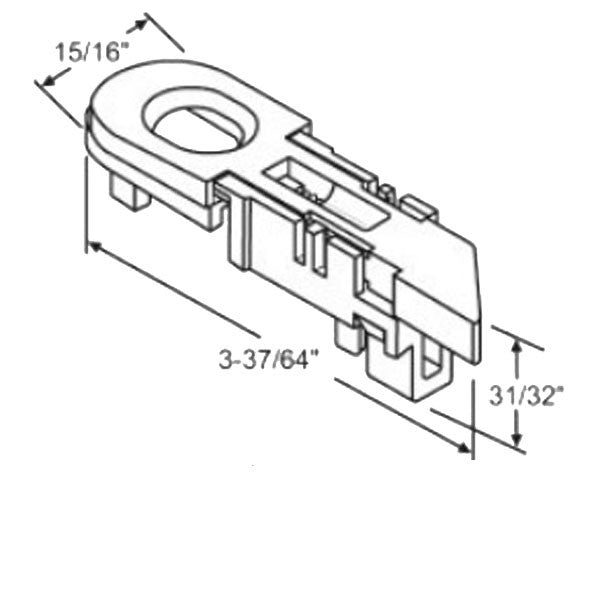 Silverline 4000 Series Concealed Internal Tilt-In latch Set - Beige