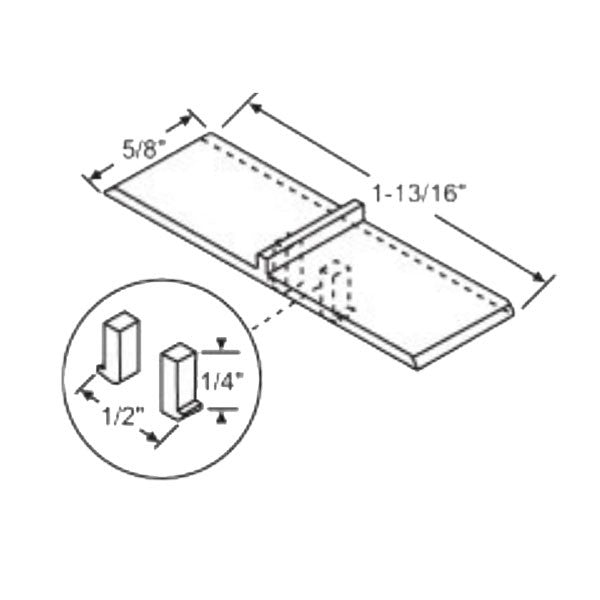 Thumb Latch Button Only for Tilt-in Concealed Latch - White