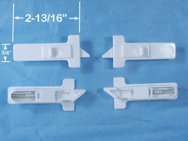 Tilt Latch, T - Shape, LH/RH Pair, Large 2-13/16 - White