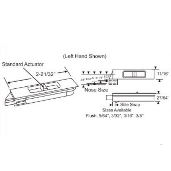 Sightline Tilt Latch, Slide-In Plastic, Pairs - White