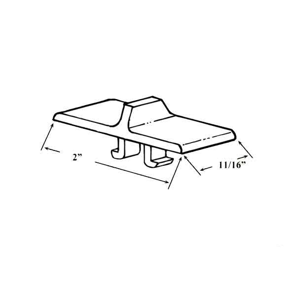 Thumb Button - White Plastic *DISCONTINUED*