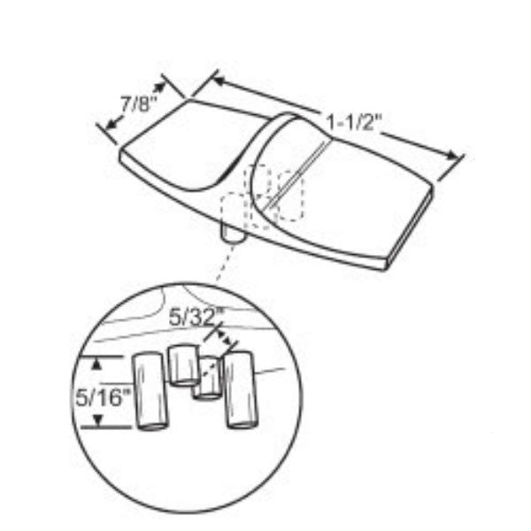 Certainteed Thumb Button for Tilt Latch - White
