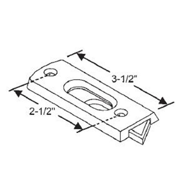 Tilt Latch, 2-1/2" Screws, Reversible, Non-Handed - White