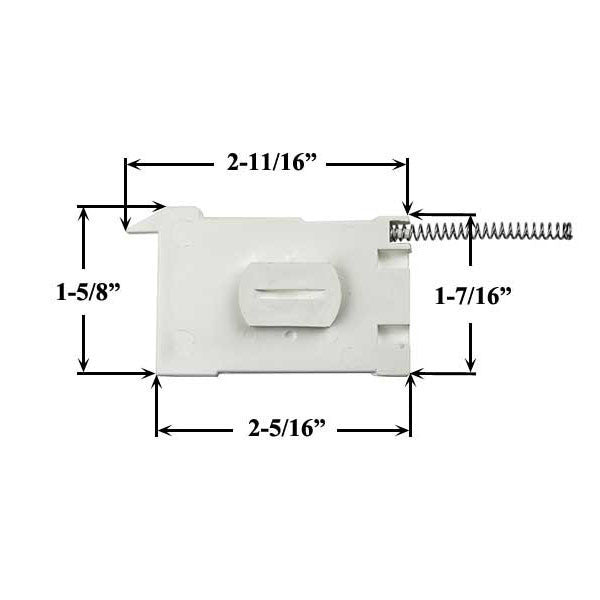 Internal Locking Tilt Latch Set - White