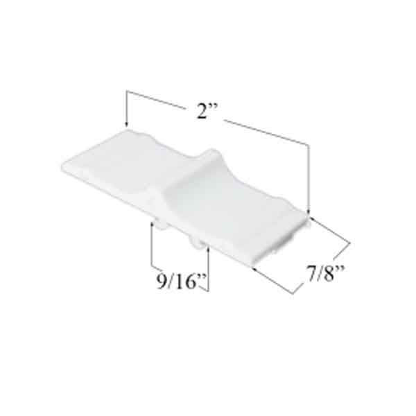 Thumb Button Only, Tilt in Latch 7/8 x 2 - White