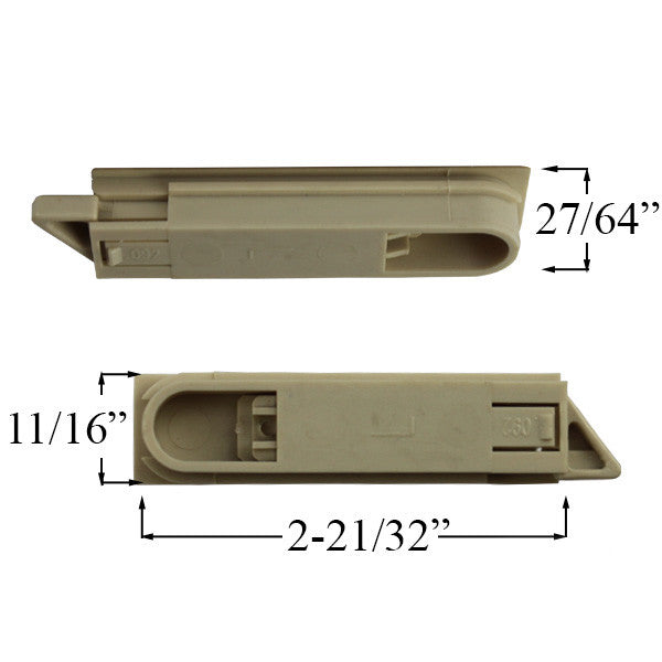 Sightline Tilt Latch, 2-11/16" Length Left Hand - Tan * Discontinued *