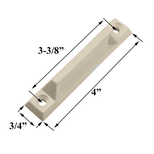 Sash Lift, Plastic 3-3/8 Inch Screw Holes - Beige