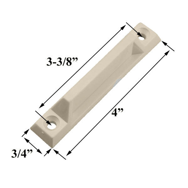Sash Lift, Plastic 3-3/8 Inch Screw Holes - Beige