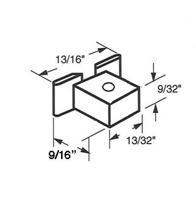 Keller Corner Guide, Plastic Housing, Horizontal Sliding Window