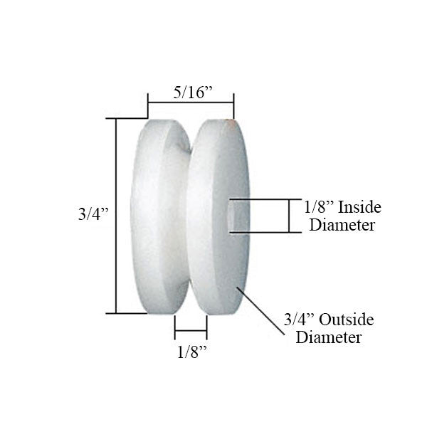 Roller (Grooved) - Sliding Windows, Nylon