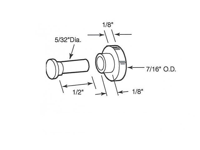 Roller (Flat) - Sliding Windows, Stainless Steel / Nylon