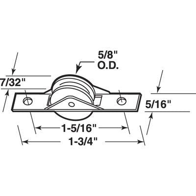 Roller Assembly (Grooved) - Sliding Windows, Steel / Nylon *DISCONTINUED*