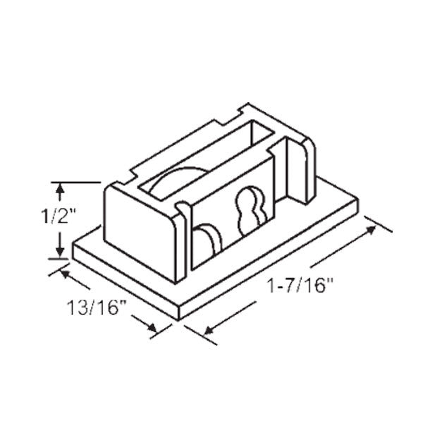 Sliding Window Roller Assembly, 5/8 inch Wheel Diameter, Nylon