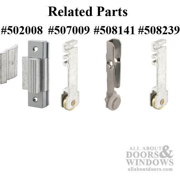 Roller Assembly (Flat) - Sliding Windows, Vertical Rail - Brass/Steel