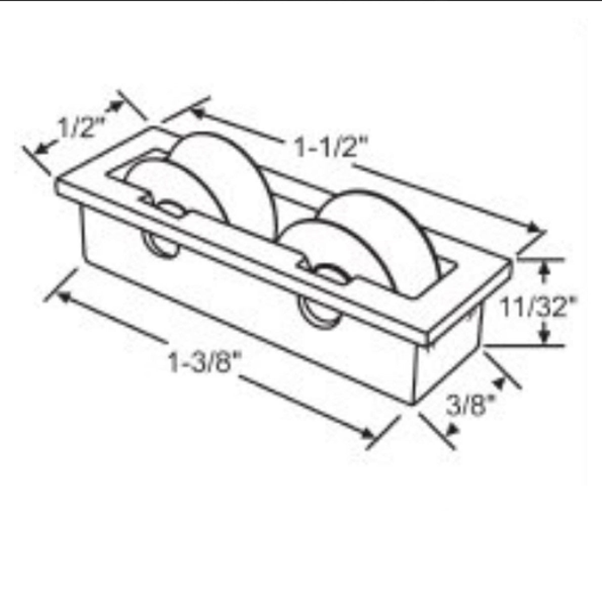 Roller Assembly w/ Concave wheel for Horizontal Sliding Windows