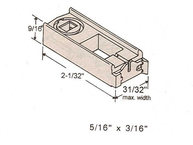 Pivot Lock Balance Shoe, Tilt Window, Small, White Cam