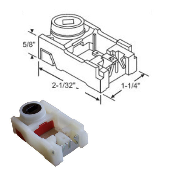 Pivot Lock Balance Shoe, 1-1/4 x 2-1/32 x 5/8, Black Cam