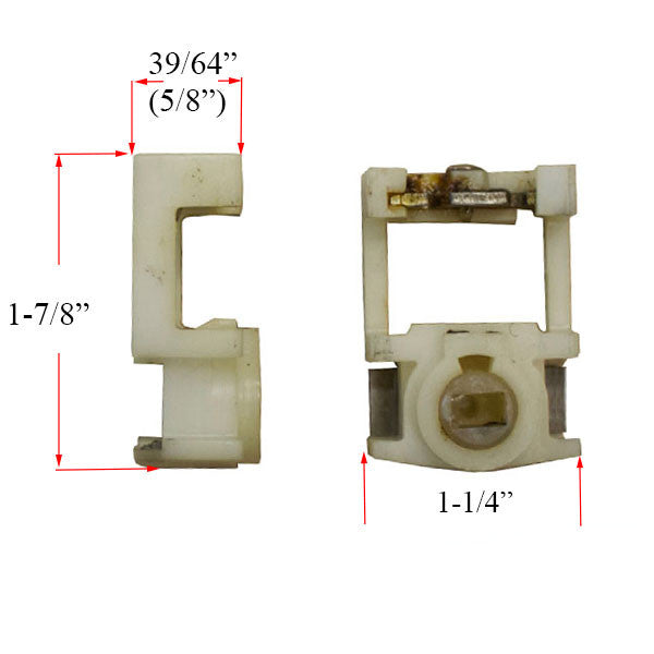 Pivot Lock Balance Shoe, 1-1/4 x 2-1/32 x 5/8, Black Cam