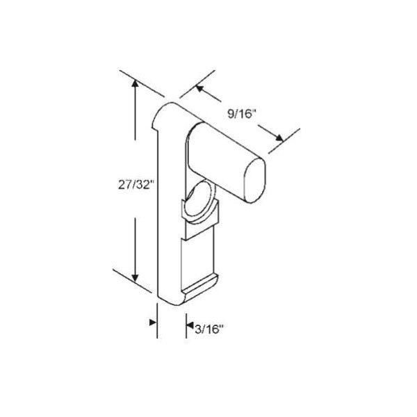 Pivot/ Tilt key, Storm window insert - Metal *DISCONTINUED*