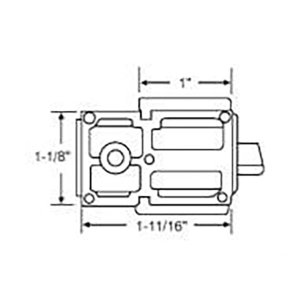 Pivot Bar with Housing, 1-11/16", Left/Right Pair - Black
