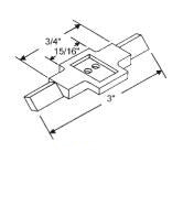 Pivot Bar, 3 inch Traco Tilt Window, Reversible - Zinc Die Cast