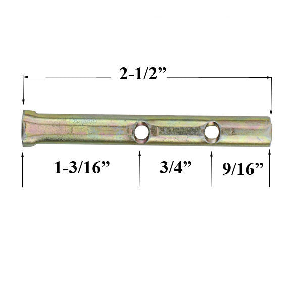 2 Hole Pivot Bar, Stamped Steel, 2-1/2