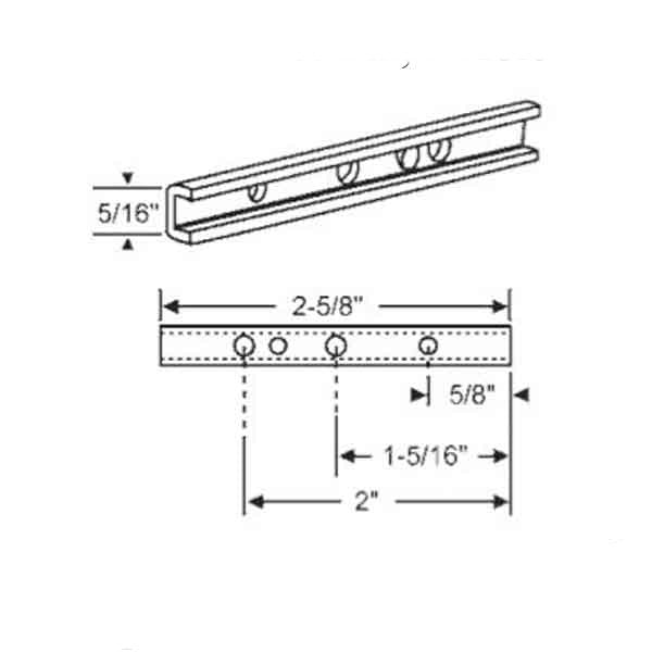 Pivot Bar, 2-5/8" 3 Hole, Stamped Steel