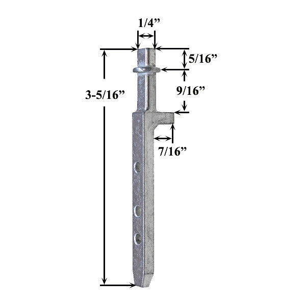 Simonton 3-5/16 Inch 3 Hole Stop Pivot Bar