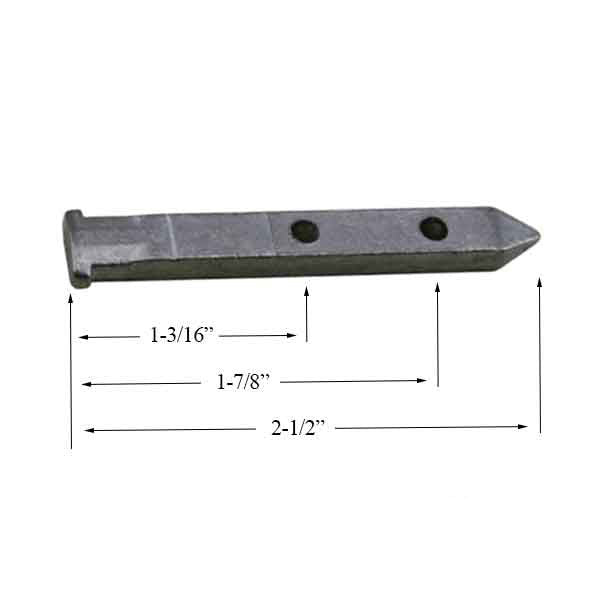 Pivot Bar, 2-1/2", 2 Hole T-Head, Zinc Die Cast