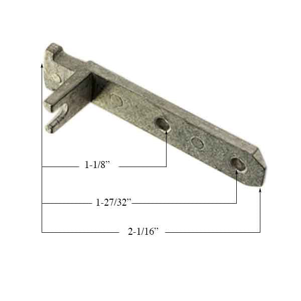 Pivot Bar, 2-1/16", 2 Hole T-head, Quick Tilt - Zinc Die-Cast