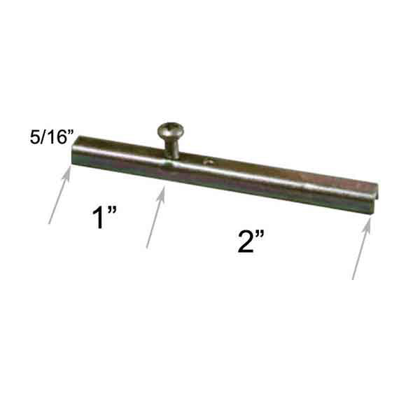 Pivot Bar, 3", 1 Hole, Threaded, Stamped Steel