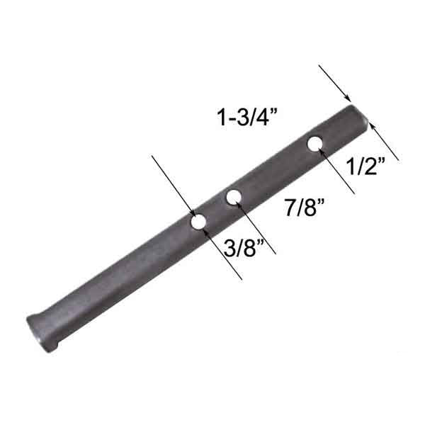 Pivot Bar, 3-1/2", 3 Holes, Flared End, Stamped Steel