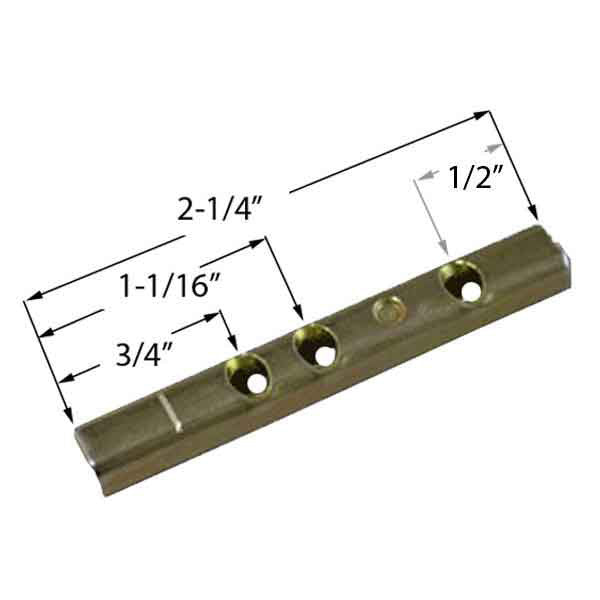 Tilt and Turn Window Pivot Bar, Stamped Steel, 2-1/4"
