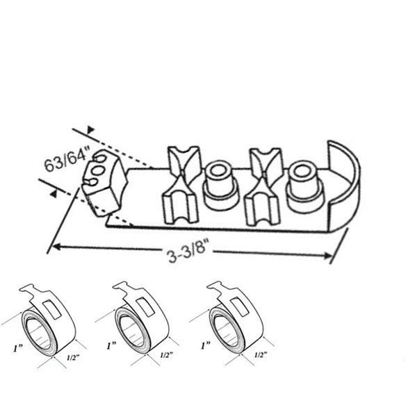 Support Cover, Triple Coil Spring, 1 inch Pocket - White