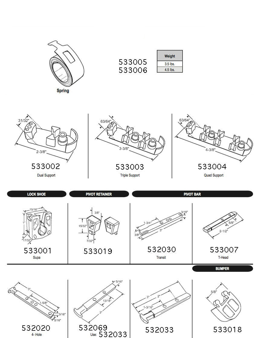 Bumper, Used with 1" Pocket Coil Balance System