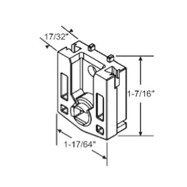 Brake Shoe 1-1/4 Pocket, Pivot Lock, Spring Side Locking