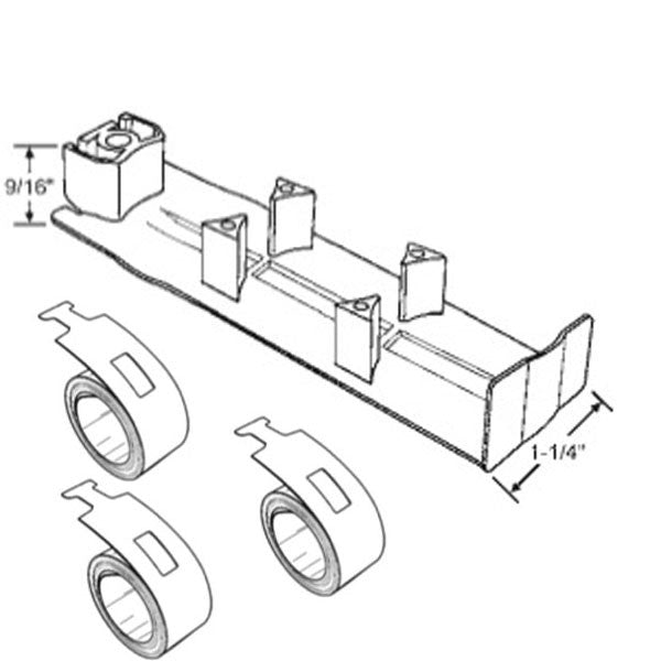 Support Cover, Triple Coil Spring, 1-1/4 Pocket- White