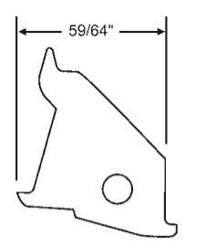 Mounting Bracket, Small 59/64 - White