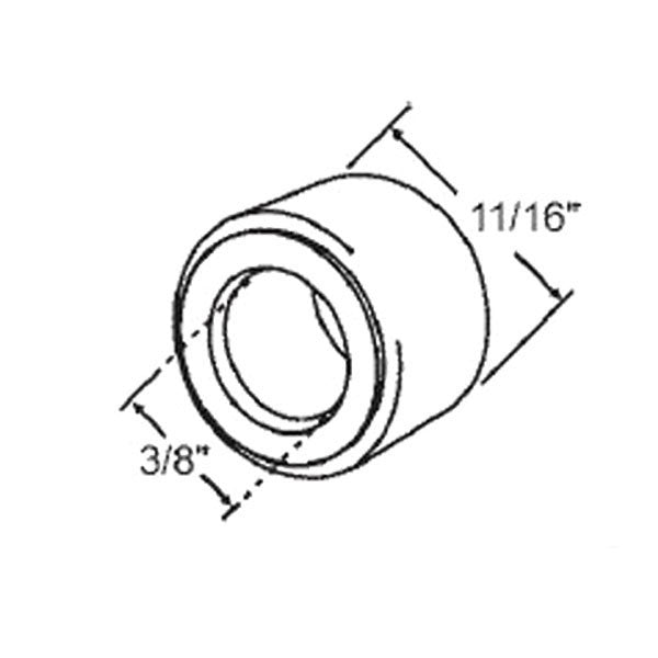 Support Bushing for Center of Coil Spring - White