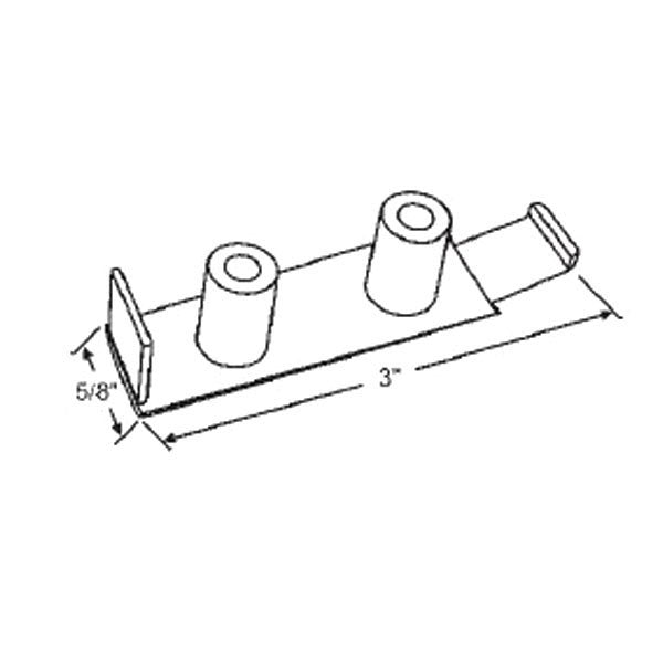 Cover Clip, Detent Double Coil - White