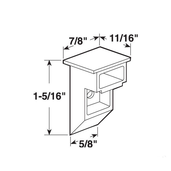Guide or Cam, Sash, Top - White