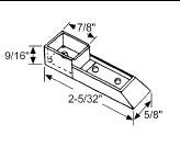 Peerless Top Sash Guide, Metal/Aluminum Window - White Plastic
