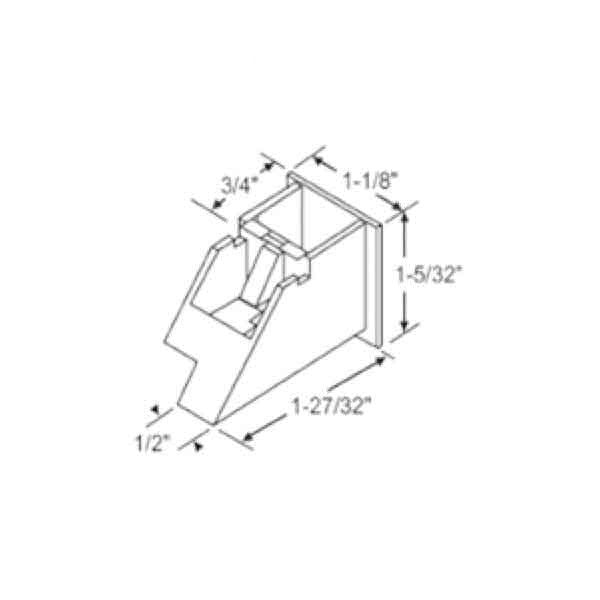 Peco Thermotwin Top Sash Guide (Old Style), Left/Right - Black