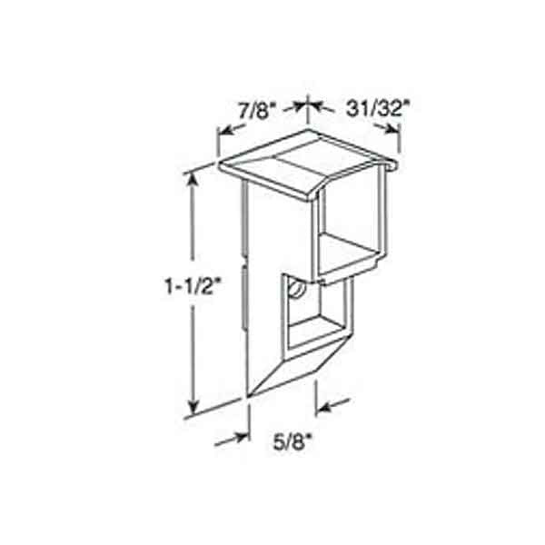 Sash Guide or Cam, Top, White, 2 Pack